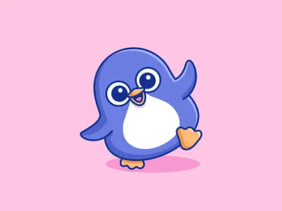 Cute Penguin Mascot alfrey davilla baby brand baby penguin cartoon logo character design chibi character children cute mascot cute penguin feet flat illustration happy illustration illustrative logo kawaii penguin mascot designer mascot logo penguin soft vaneltia