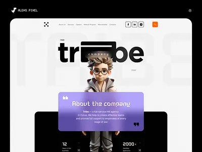 Website for the recruitment agency «Korus» agency design figma graphic design hr landing landing page site ui web design website