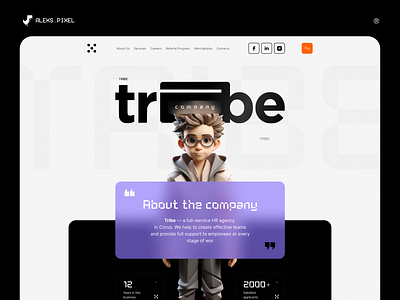 Website for the recruitment agency «Korus» agency design figma graphic design hr landing landing page site ui web design website