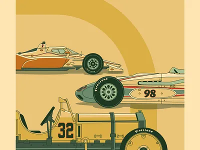 Indianapolis Racing Excellence illustration indiana indianapolis indy 500 indycar poster print racing retro