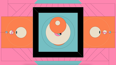 Sound Waves abstract animation basic shapes bright concept geometric graphic design lines motion motion graphics pink seamless sound transiitons