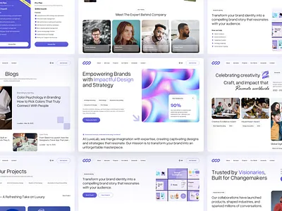 Creative Agency Web Design about us agency blog branding cleandesign contact creative creative agency digital agency gradient landing page landingpage portfolio pricing saas section ui web design website