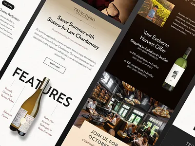Trinchero Napa Valley | Email Template Design email branding email design email marketing email template design premium brand winery