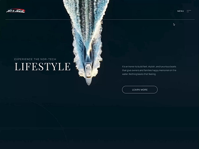 Nor-Tech - Website for Boat Company animation clean graphic design modern ui ux webdesign website