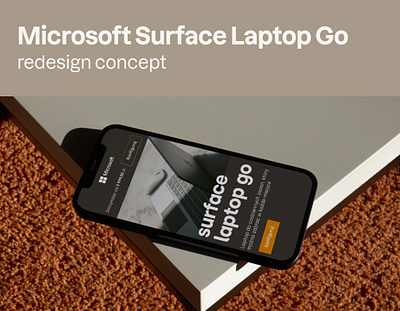 Microsoft Surface Laptop Go — redesign concept website concept microsoft microsoft design typography ui ui design uiux web design website