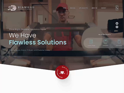 Diamond Appliance - Website for Home Services Company animation clean graphic design ui ux webdesign website