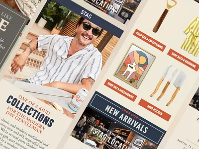 STAG Provisions | Email Template Design emailmarketing luxury fashion luxurybrands premium brands premiumbrands premiumemaildesign retentionmarketing