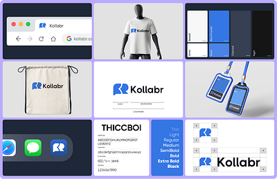 Kollabr Brand Visual Identity base bento grid branding design figma web3