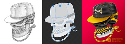 SneakerSkulls - Rapper 2d 3d crypto design illustration metaverse nft photoshop skull texture
