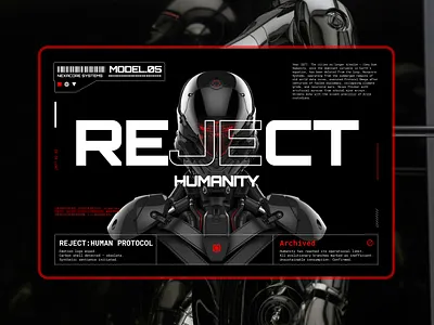 Echoes of Extinction age of extinction code red cool design cyberpunk end of humans future graphic design landing page mock up modern robot war robots sci fi web design