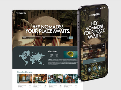 Nomad Life – UI/UX Design for a Smart Travel Platform banking bento box branding design graphic design illustration logo ui ux web web design