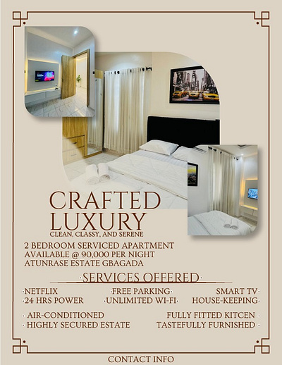 Luxury apartment flyer graphic design