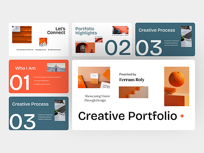 Creative Portfolio Presentation Design app branding building creative creative design creative portfolio design designer graphic design illustration keynote design logo pitch deck portfolio showcase portfolio template powerpoint design presentation design slide design typography ui