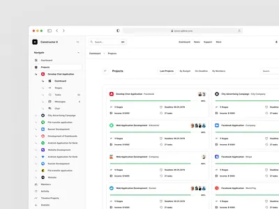 Projects Dashboards admin dashboard design system figma interface ui ui kit ux
