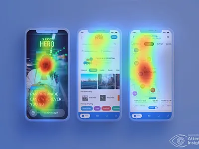 Heatmap for Spot Hero App UI 3d app design branding design graphic design heatmap logo reserach ui ux