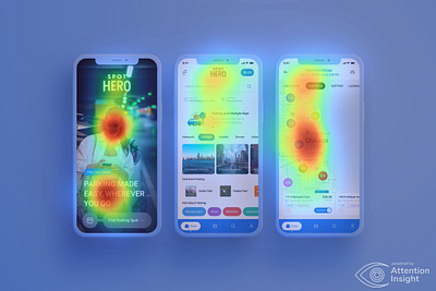 Heatmap for Spot Hero App UI 3d app design branding design graphic design heatmap logo reserach ui ux