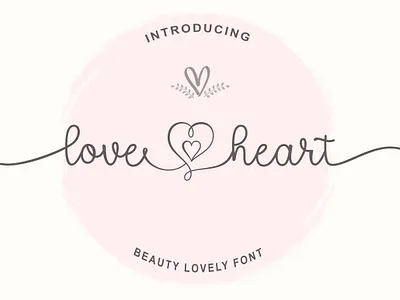 Love Heart cursive font graphic design handwriting font handwritten font heart font heart swash love font lovely font monoline font script font simple font single line font thin font valentines day font valentines font wedding font