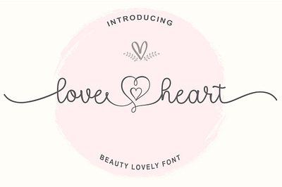 Love Heart cursive font graphic design handwriting font handwritten font heart font heart swash love font lovely font monoline font script font simple font single line font thin font valentines day font valentines font wedding font