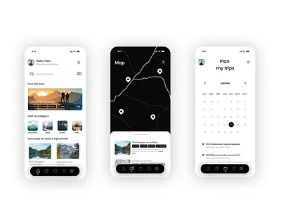 Hike App app figma graphic design ui ux uxui