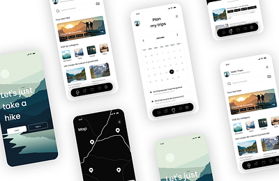 Hike App app figma graphic design ui ux uxui