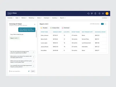 AI-Powered Patient Insights Dashboard ai assistant dashboard healthtech patient insights saas