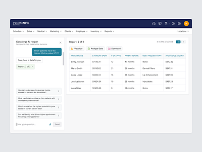 AI-Powered Patient Insights Dashboard ai assistant dashboard healthtech patient insights saas