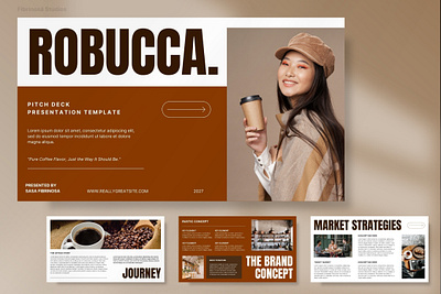 Robucca Business Pitch Deck Template minimal