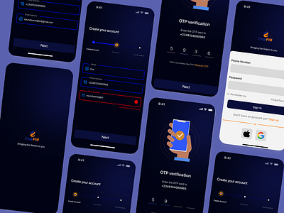 EzyFill app cooking gas doorstep delivery gas graphic design mobile ui ux