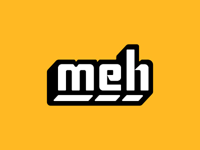 Saturday Type Club: Week 62 "Meh" 3d badge badge design branding bright cream design emotions iconography illustration lettering logo meh middle ground made perspective saturday type club stc typography ui yellow
