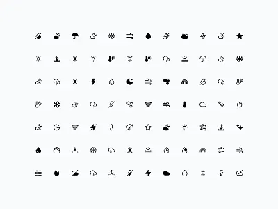 NEW Weather Icons Coming Soon to MynaUI Icons 🌨️ design icon iconography icons minimal saas ui web design