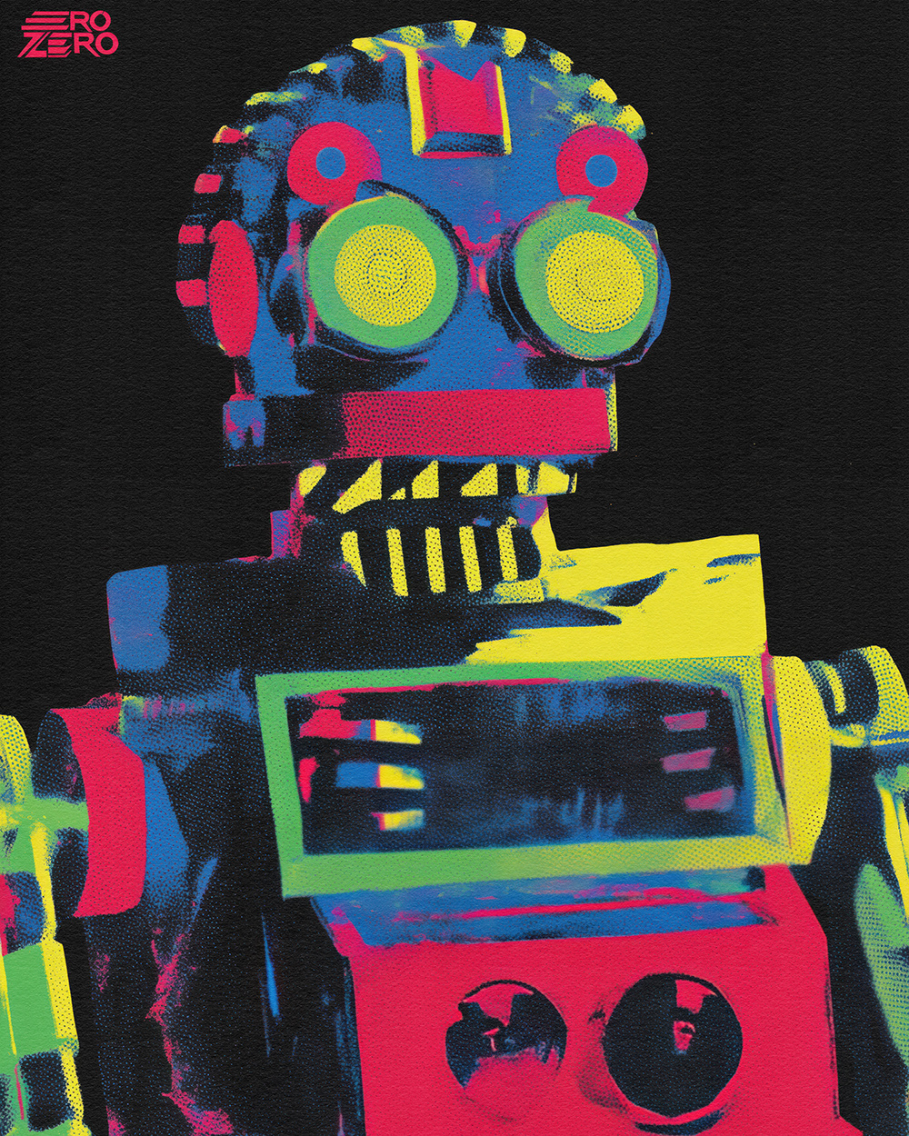 ZERO SIGNAL: Pop-Mech Robots in Neon Dystopia by SwatiManish on