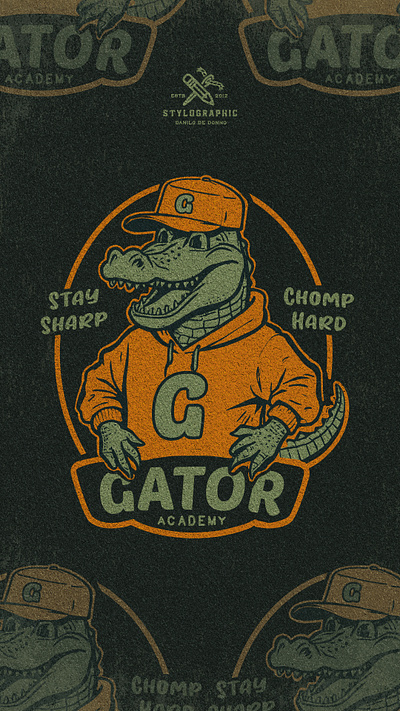 🐊 GATOR ACADEMY college danilo de donno design fashion gator illustration print apparel print design streetwear tshirt design typography varsity vintage