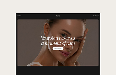 Auréa Landing Page | Dark Theme branding hero section home page landing page ui ui design web design