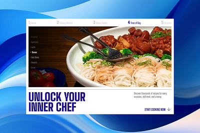 Smart Recipe Finder - Menu UI cooking creative menu creative website menu recipe recipe website sprint cards ui design uiux user interface web design