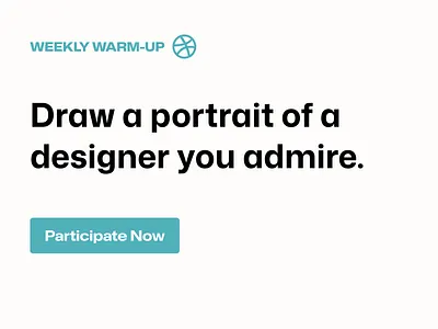 Draw a Portrait of a Designer You Admire 🌟 community design design inspiration drawing dribbble dribbbleweeklywarmup illustration portrait prompt weekly warm up
