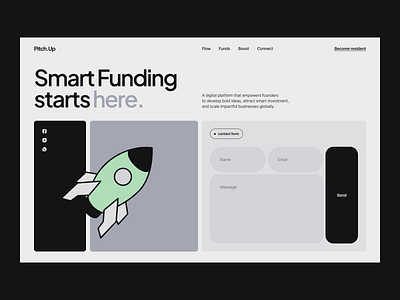 Pitch.Up home page figma design home page iilustration landing modern webside professional website design typography ui ui design ux ux design web web design web design example web design inspiration web interface website website illustration