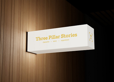 Three Pillar Stories brand identity creation branding graphic design logo