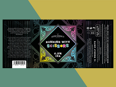 Running With Scissors beer label design 330ml design 330ml label 330ml packaging beer label can design can label label design label designer pack design pack designer packaging packaging design product designer