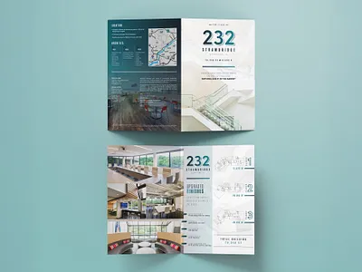 232 Strawbridge - Commercial Real Estate Bi-Fold Brochure bi fold brochure branding brochure commercial rea commercial real estate design graphic design layout marketing print real estate