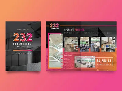 232 Strawbridge - Commercial Real Estate Bi-Fold bi fold brochure branding brochure commercial real estate design graphic design layout marketing print real estate