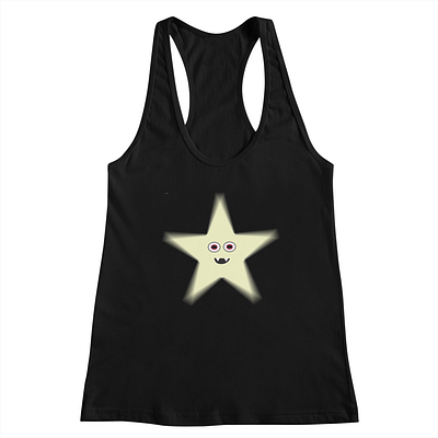 CreepyCuteStar_RacerbackTank design graphic artistry print on demand