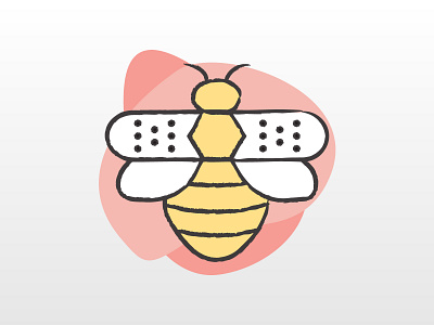 BeeCareful Logo bee branding graphic design healthcare logo logomark