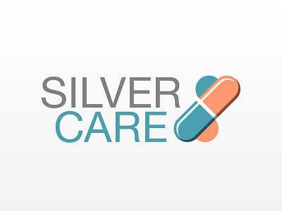 Silver Care Logo branding concept graphic design healthcare heart logo pill school project