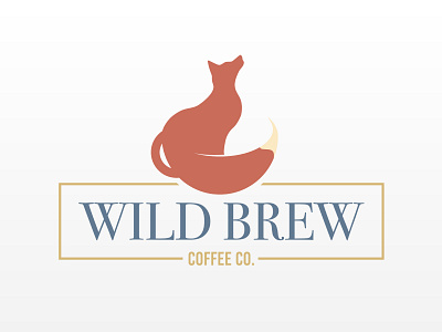 Wild Brew Coffee Co. Logo animal branding coffee coffee cup fox graphic design logo