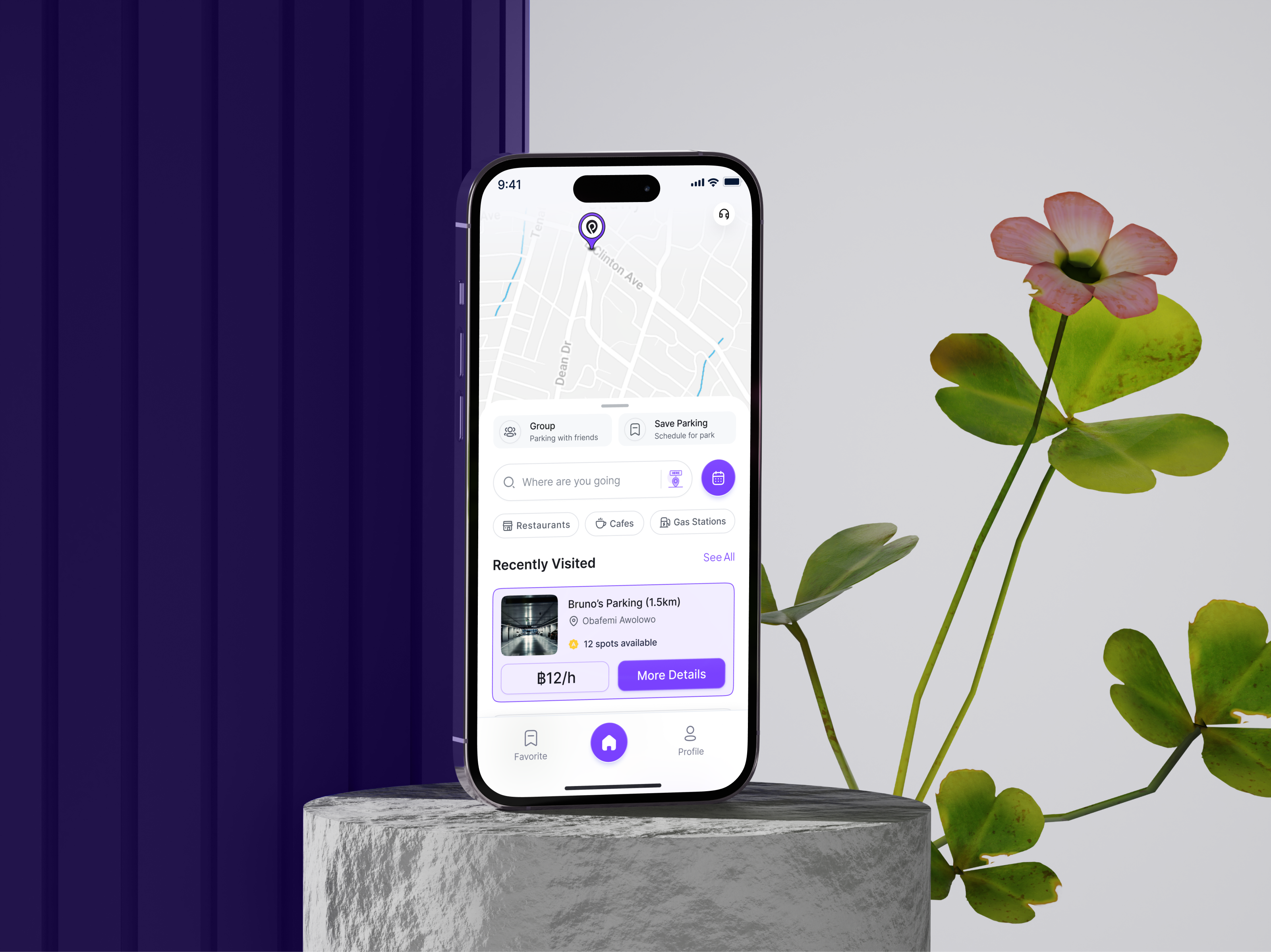 Hovr - Parking Finder Application booking mobile app car booking mobile parking app parking finder parking finder app parking lot parking near me saas mobile app ui