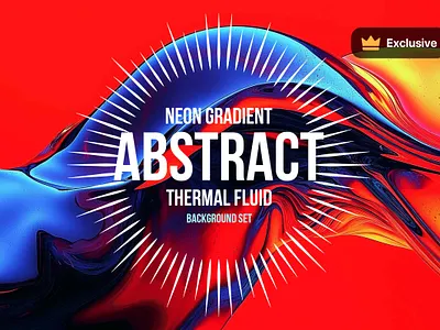 Vibrant Thermal Fluid Backgrounds 3d abstract ai background gradient illustration red wallpaper wave waves