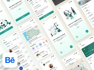 LegalAid Mobile App advocate search casestudy chart illustration interaction lawyer appointment map search mobile app onboarding profile search lawyer ui ux ux casestudy