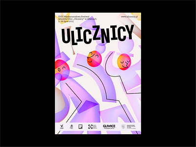 Ulicznicy 2025 Poster (Entry 1/2) abstract artists character crowd design festival gliwice gradient illustration music people performance poster