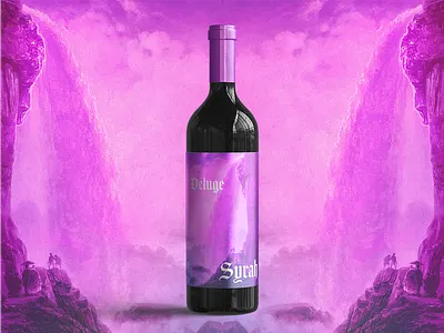 Syrah Surreal Wine Label creative direction