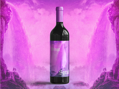 Syrah Surreal Wine Label creative direction